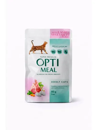 Optimeal для кошек вкус ягненок