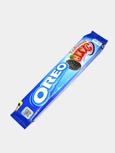 Печенье Oreo, с какао и начинкой со вкусом клубники 95 гр