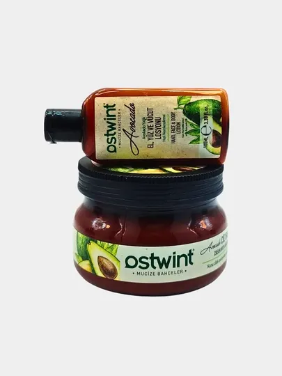 Набор для ухода за лицом и телом Ostwint, крем + лосьон, с экстрактами оливы, аргана и авокадо