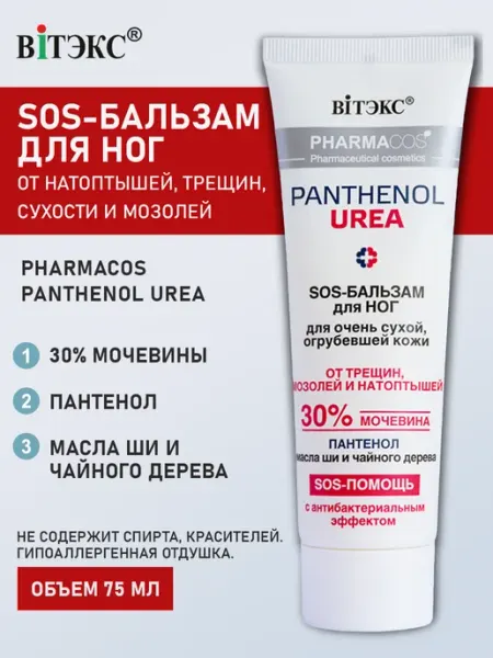 Витэкс SOS-Бальзам для ног Pharmacos PANTHENOL UREA