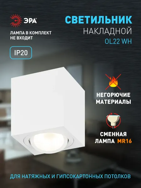 ЭРА Светильник потолочный спот поворотный