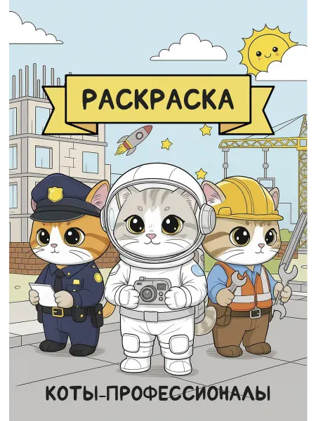 PdPrint Раскраска коты-профессионалы А5 на пружине