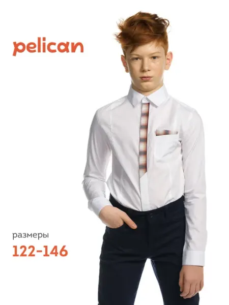 Pelican Рубашка для мальчика с имитацией галстука