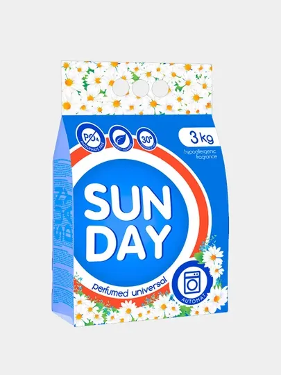 Стиральный порошок Sunday Perfumed Universal, автомат, 3 кг