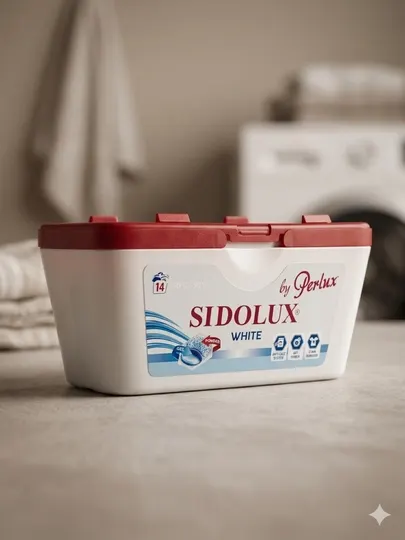 Sidolux by Perlux White (14 шт) капсулы для стирки. Безопасен для стиральной машинки