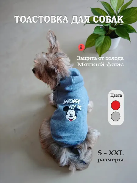 The pet Толстовка с капюшоном для собак и кошек