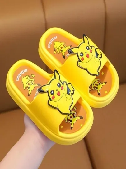 Детские летние шлёпанцы с персонажем Pikachu