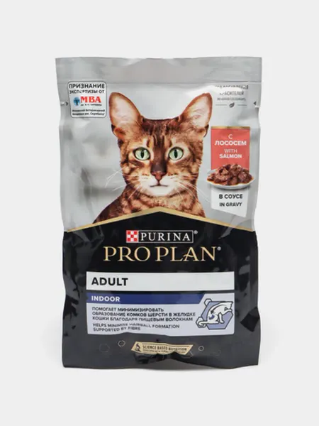 Pro plan влажный корм для кошек с лососем в соусе