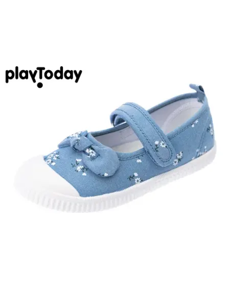 PlayToday Туфли текстильные на липучке с бантом детские