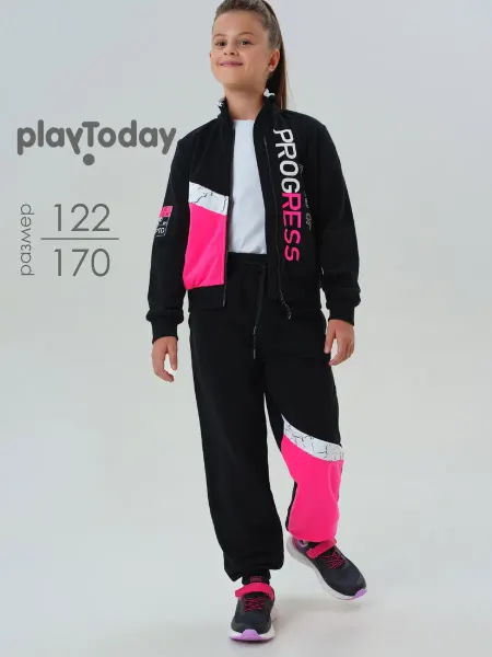 PlayToday Костюм спортивный в школу толстовка на молнии и брюки