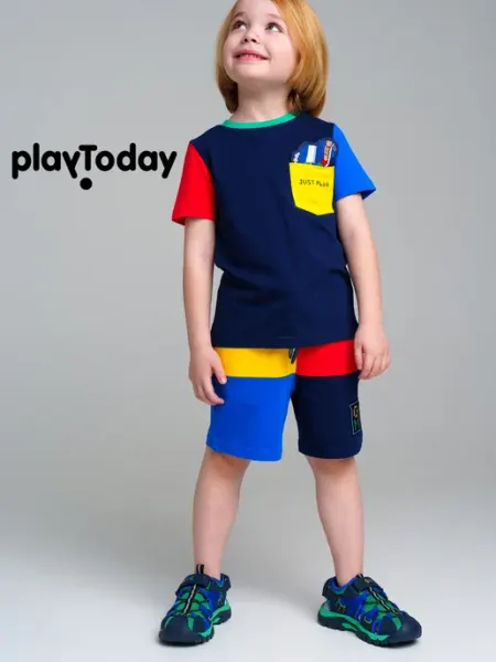PlayToday Костюм детский летний футболка и шорты в садик
