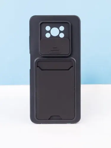 Чехол на Poco X3, Poco X3 Pro с кардхолдером и шторкой