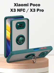 Чехол для Xiaomi Poco X3 NFC / Poco X3 Pro ( поко Х3/ Поко Х3 про ), с кольцом, магнитный, подставка, защита камеры, зеленый