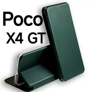 Xiaomi POCO X4 GT, тёмно-зеленый чехол-книжка эко-кожа для ксиоми поко х4 жт книга на магните сяоми