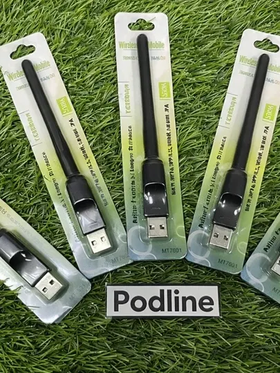 USB Wi-Fi адаптер Podline с антенной – беспроводной приёмник для ПК и ноутбука