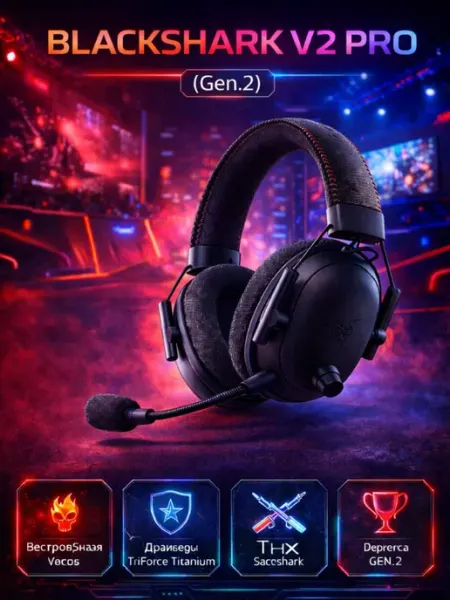 Razer Гарнитура Black Shark V2 Pro для игр и стриминга онлайн
