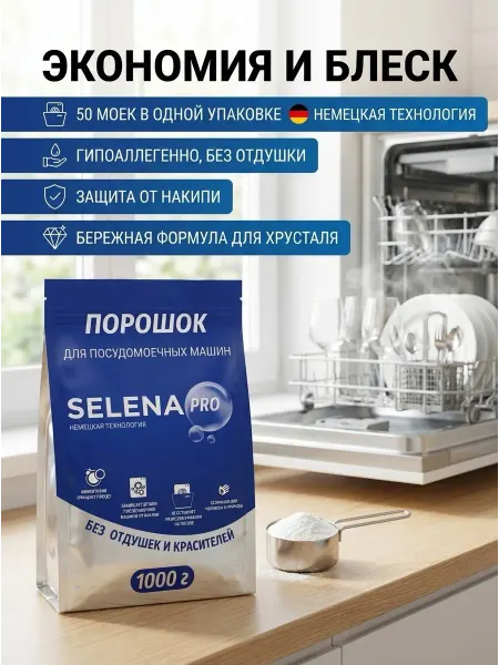 Selena PRO Порошок для посудомоечной машины 1 кг