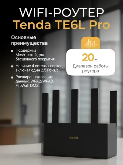 Wi-Fi роутер Tenda TE6L Pro