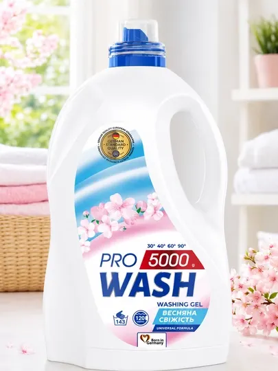 Гель для стирки PRO WASH Весенняя свежесть 5000 мл