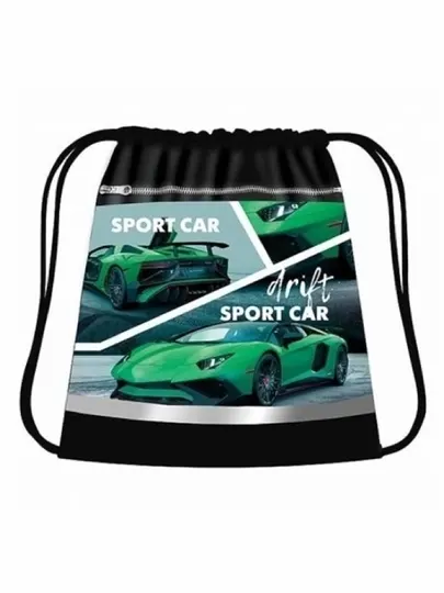 Сумка для сменной обуви, ткань, дизайн, с карманом СДС-71-GREENSPORTCAR q0000051827
