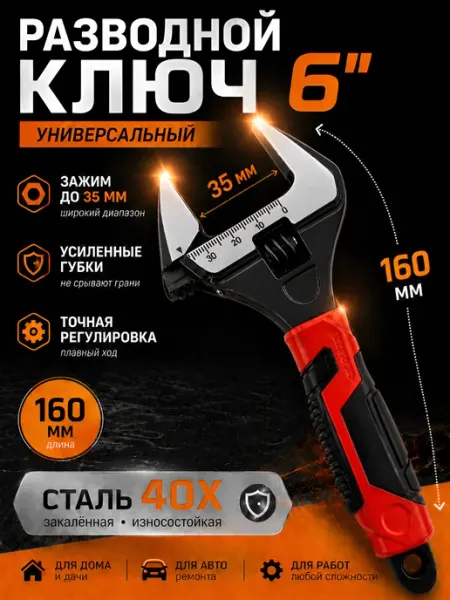 Reli Ware Tools Разводной ключ для сантехники с тонкими губками