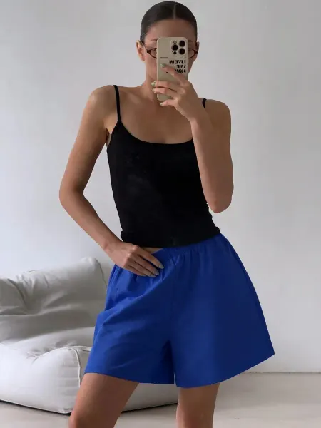 Revati wear Шорты женские оверсайз летние хлопок широкие