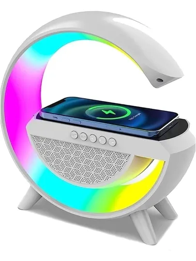 Умная колонка с RGB-подсветкой, будильником, ночным светильником, светодиодный ночник
