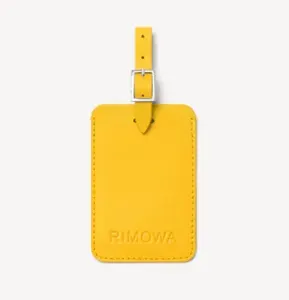 Транспортная бирка для чемодана RIMOWA кожа наппа. Желтая