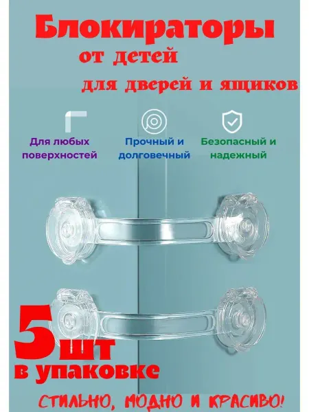 Rinas_galeev Блокиратор от детей для дверей и шкафов на холодильник