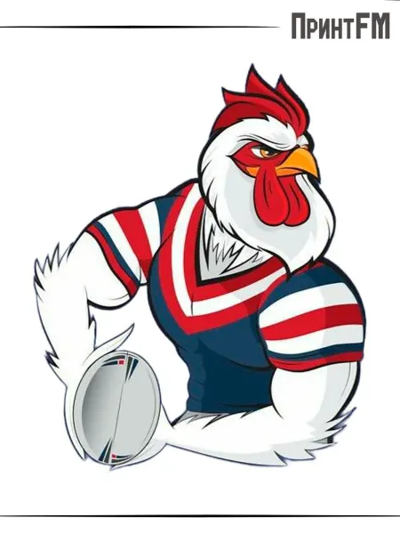 ПринтFM Термонаклейка rugby регби спорт sport петух в форме