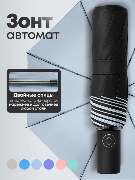 Ruggerio Зонт автомат антиветер компактный легкий