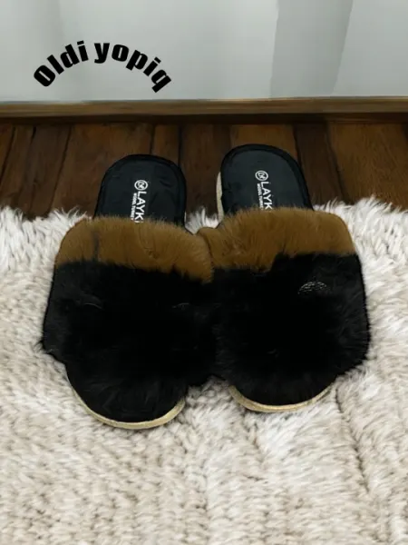 Тапочки женские с открытым носком "sadiya_brand"