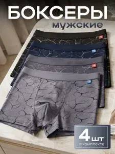 Комплект трусов боксеры SALOHI трусы мужские, 4 шт