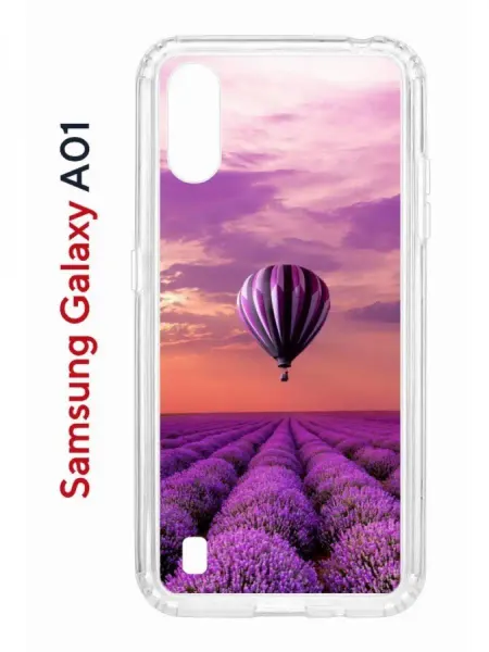 КRUЧЕ Чехол на Samsung А01 с рисунком, принтом, с защитой камеры