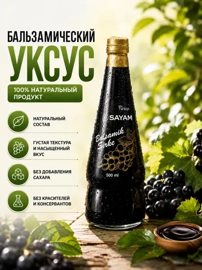 Бальзамический уксус SAYAM, 500 мл (Турция)