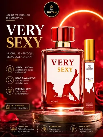 Sexy Very – духи с феромонами для женщин, 3 мл, 5 мл, 10 мл, (розница)