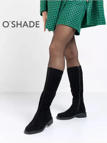 O`SHADE Сапоги замшевые демисезонные женские коричневые