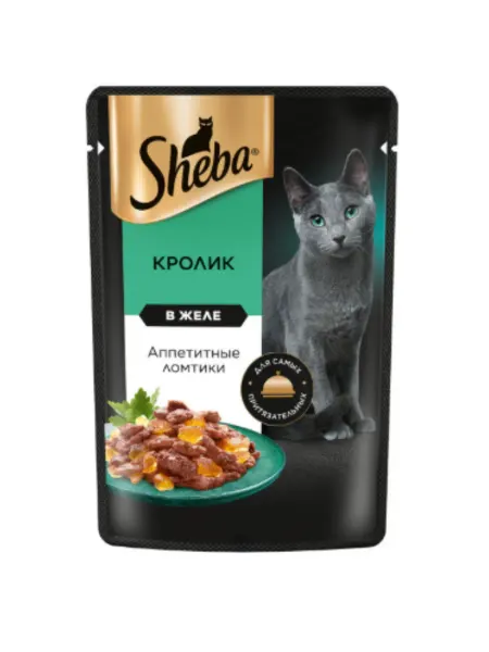 Sheba пауч для кошек с кроликом в желе 75гр