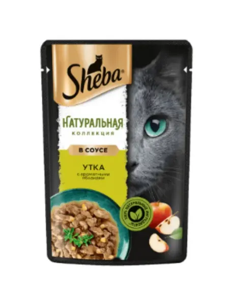 Sheba для кошек утка с ароматным яблоком в соусе 75 гр