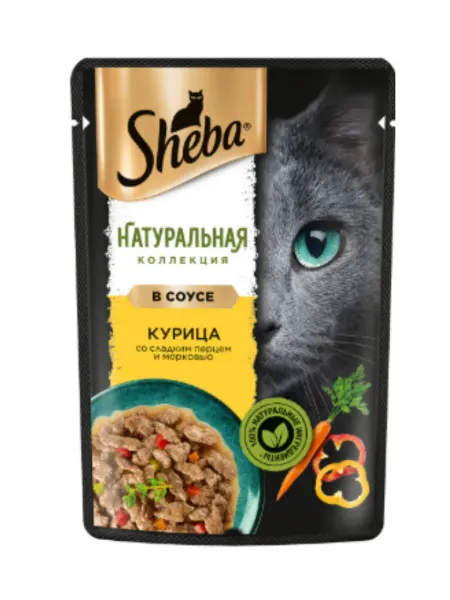 Sheba для кошек курица со сладким перцем и морковью 75гр