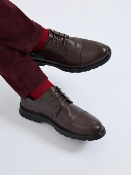 M.Shoes Полуботинки мужские демисезонные кожа на каблуке