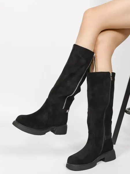 VALLIDA SHOES Сапоги еврозима на маленьком каблуке