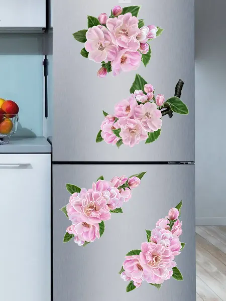 Stiker Наклейки на стену для декора холодильника интерьерные