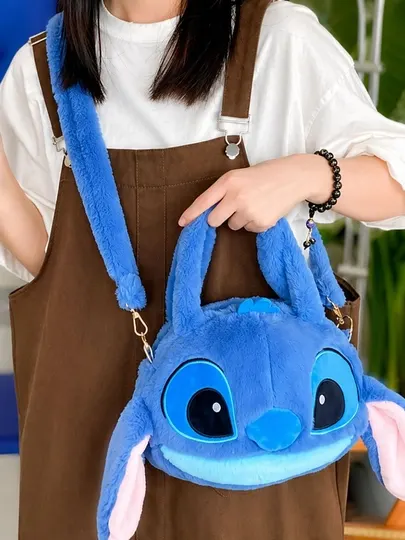 Мягкая сумка Stitch для детей, плюшевая игрушка-сумка, сумка через плечо, подарок