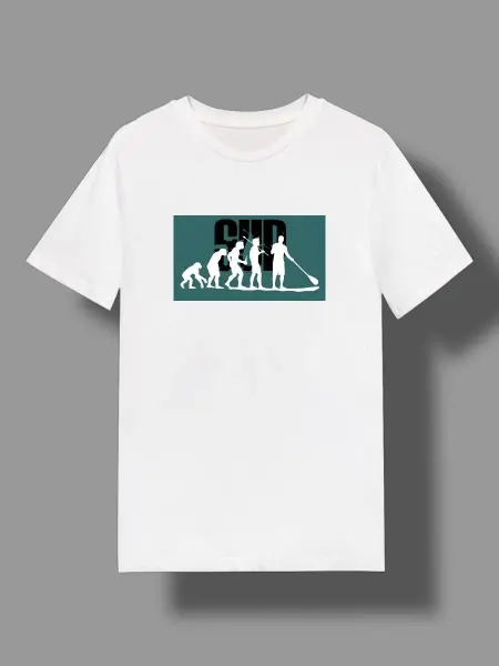 BLACK & WHITE T-shirts Футболка с принтом сап серфинг