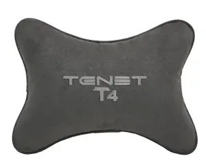 Подушка на подголовник автомобильная темно-серая алькантара TENET T4