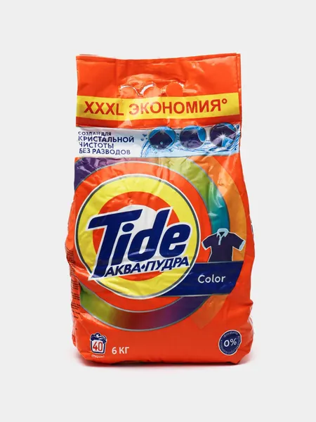 Стиральный порошок Tide Автомат, 6 кг, для белого и цветного белья, без фосфатов