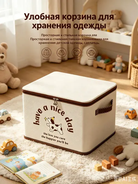 TidyTime Короб для хранения с крышкой органайзер для вещей