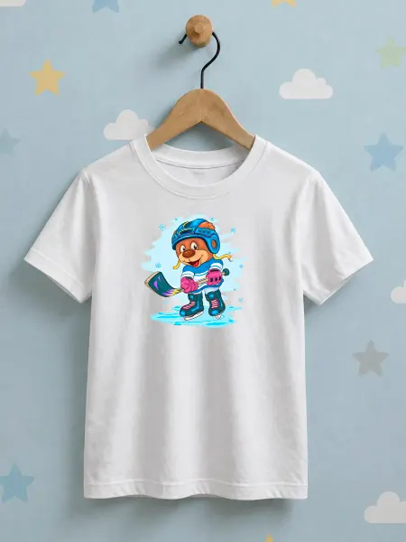 TiKids Футболка детская мишка хоккей спорт
