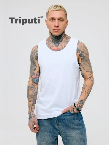 TRIPUTI Майка бельевая спортивная хлопок